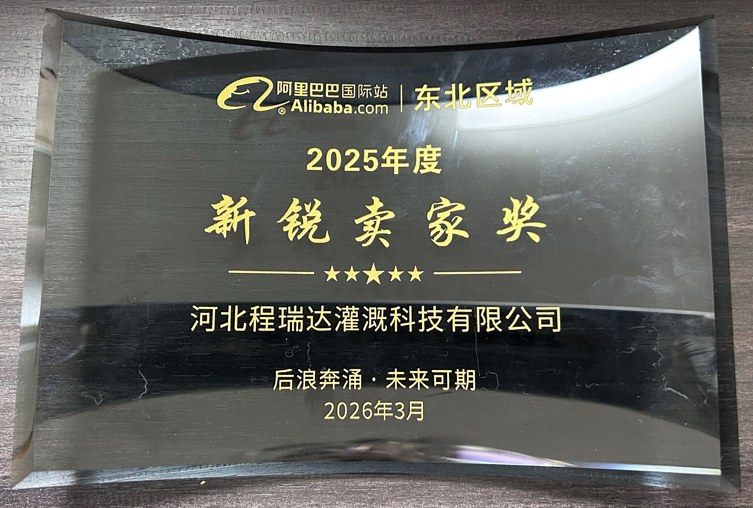 攀枝花程瑞达灌溉 | 荣获阿里国际站新锐卖家奖